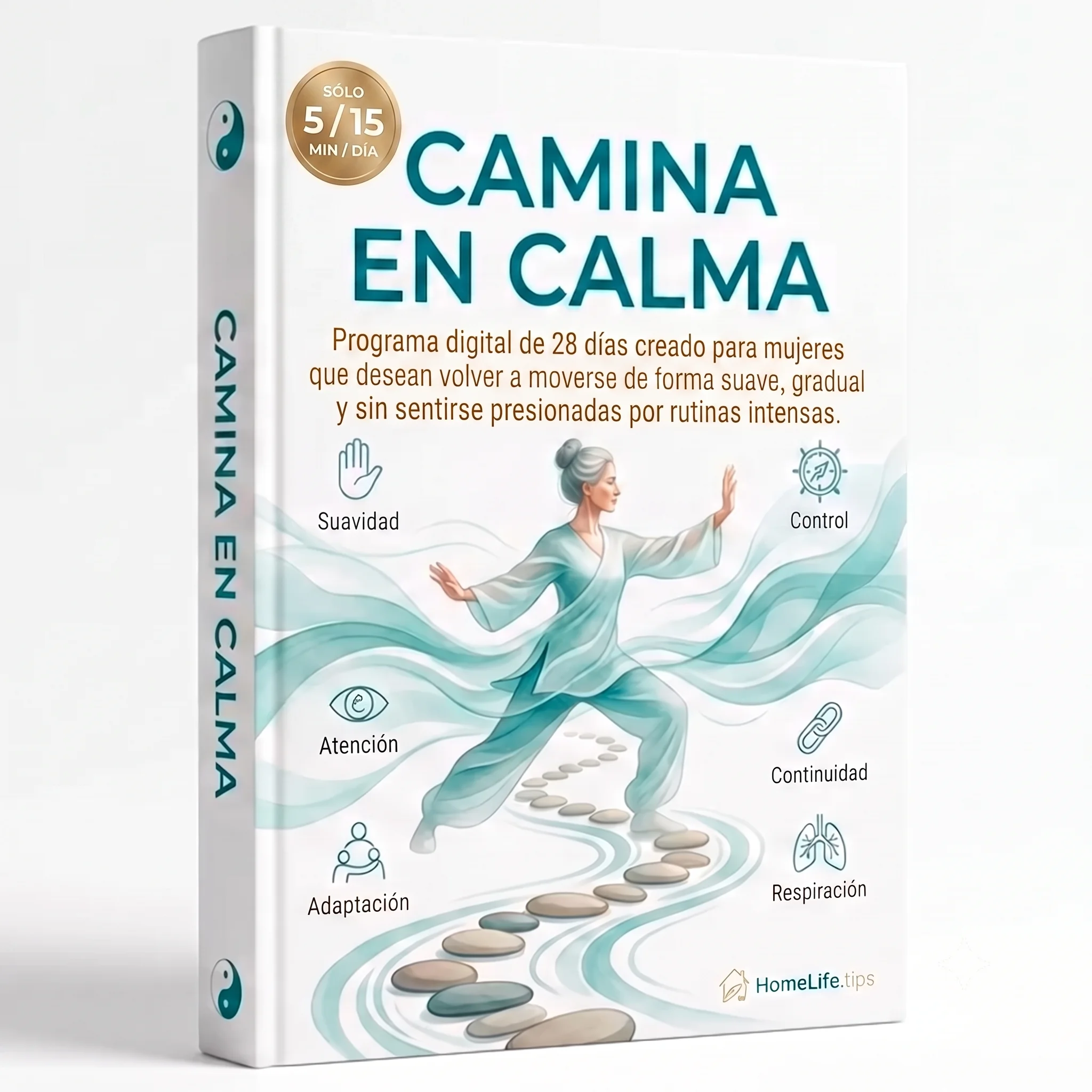 Portada y materiales del programa Camina en Calma